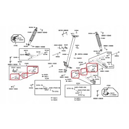 Kymco mxu 500 700 front swing arm repair kit