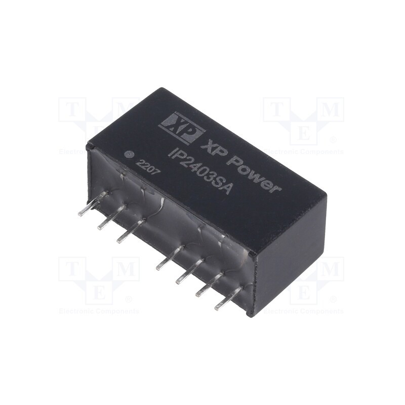 1 pcs x XP POWER - IP2403SA - Converter: DC/DC, 3W, Uin: 9÷36V, Uout: 3.3VDC, Iout: 700mA, SIP, THT