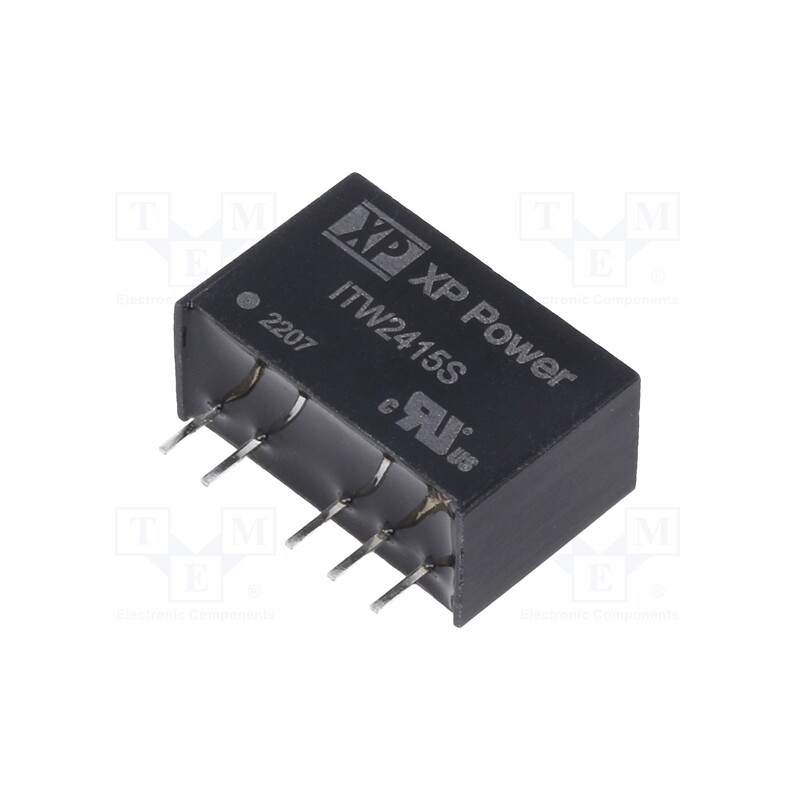 1 pcs x XP POWER - ITW2415S - Converter: DC/DC, 1W, Uin: 18÷36V, Uout: 15VDC, Uout2: -15VDC, SIP