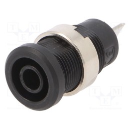 1 pcs x ELECTRO-PJP - 3274-C-0 - Socket, 4mm banana, 36A, black, nickel plated, on panel,screw