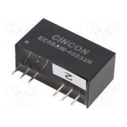 1 pcs x CINCON - EC5SAW-48S33N - Converter: DC/DC, 10W, Uin: 18÷75V, Uout: 3.3VDC, Iout: 2000mA, SIP8