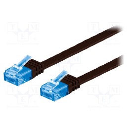 1 pcs x Goobay - 96326 - Patch cord, U/UTP, 6a, stranded, Cu, PVC, dark brown, 2m, 32AWG