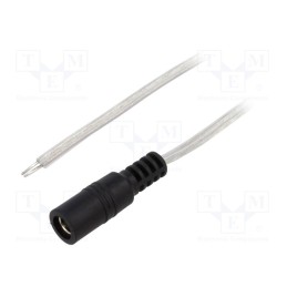 1 pcs x BQ CABLE - DC.CAB.8000.0150 - Cable, 2x0.5mm2, wires,DC 5,5/2,1 socket, straight, transparent