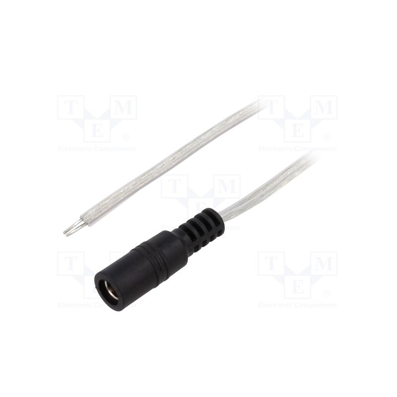 1 pcs x BQ CABLE - DC.CAB.8000.0150 - Cable, 2x0.5mm2, wires,DC 5,5/2,1 socket, straight, transparent