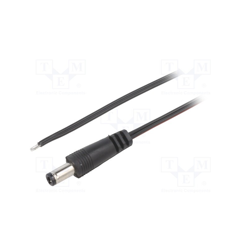 1 pcs x BQ CABLE - DC.CAB.6600.0150 - Cable, 2x0.35mm2, wires,DC 5,5/2,5 plug, straight, black, 1.5m