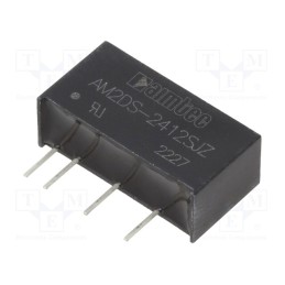 1 pcs x AIMTEC - AM2DS-2412SJZ - Converter: DC/DC, 2W, Uin: 21.6÷26.4V, Uout: 12VDC, Iout: 167mA, SIP7