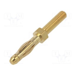 1 pcs x ELECTRO-PJP - 60555AU/NI - Plug, 4mm banana, 32A, 60VDC, non-insulated, 36mm, 0.8mΩ