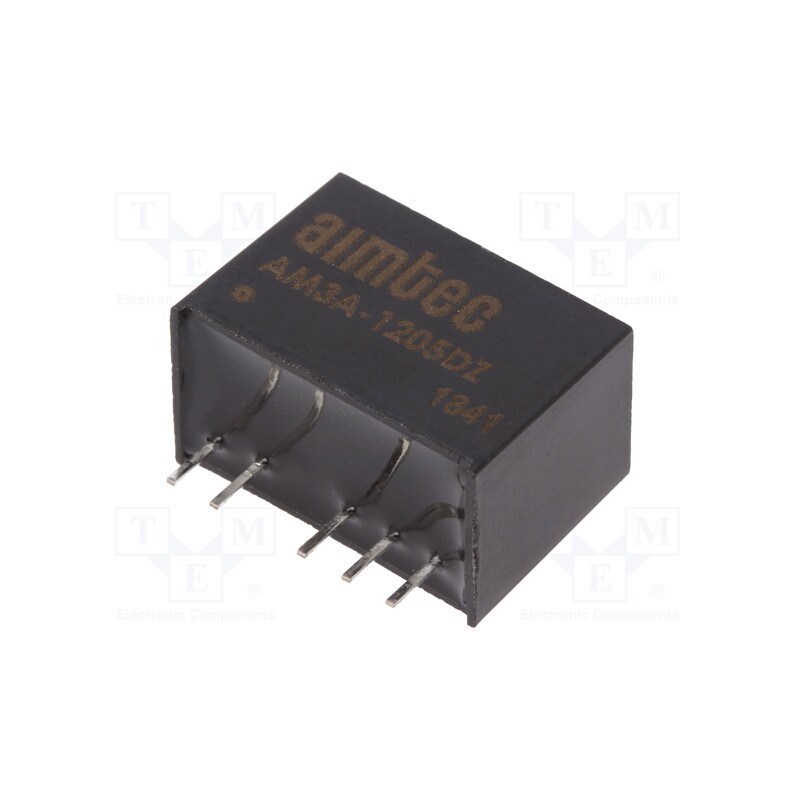 1 pcs x AIMTEC - AM3A-1205DZ - Converter: DC/DC, 3W, Uin: 4.5÷18V, Uout: 5VDC, Uout2: -5VDC, SIP6