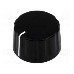 1 pcs x SR PASSIVES - GW28B - Knob, conical,with pointer, ABS, Øshaft: 6mm, Ø28.5x17.1mm, black