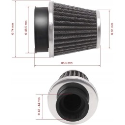 Quad ATV 42 mm conical air filter