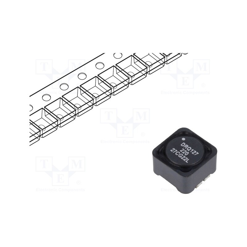 1 pcs x EATON ELECTRONICS - DRQ127-220-R - Inductor: wire, SMD, 22uH, Ioper: 4A, 39.1mΩ, ±20%, Isat: 7.57A