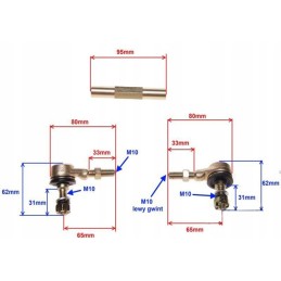 Steering rod end atv quad 50 70 110 125