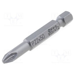 1 pcs x WERA - 5060010001 - Screwdriver bit, Pozidriv®, PZ2, Overall len: 50mm, TORSION