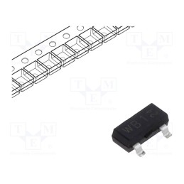 25 pcs x NEXPERIA - BZX84-C3V3,235 - Diode: Zener, 250mW, 3.3V, SMD, , SOT23, Ifmax: 200mA