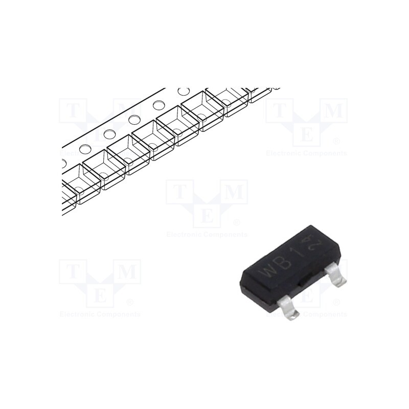25 pcs x NEXPERIA - BZX84-C3V3,235 - Diode: Zener, 250mW, 3.3V, SMD, , SOT23, Ifmax: 200mA