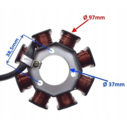 Stator magneto, 8 coils, Yamaha YBR 125