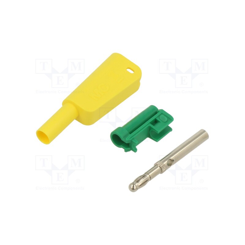 1 pcs x STu00c4UBLI - 66.2018-20 - 4mm banana, 19A, 1kV, yellow-green, 1mm2, nickel plated