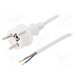 1 pcs x PLASTROL - W-98369 - Cable, 3x1mm2, CEE 7/7 (E/F) plug,wires,SCHUKO plug, PVC, 1.5m