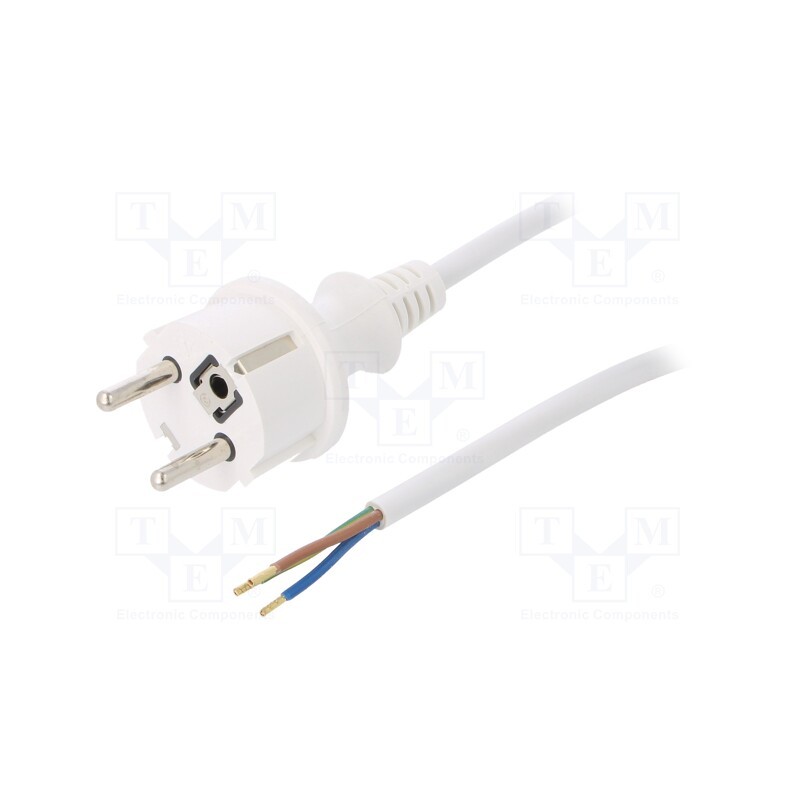 1 pcs x PLASTROL - W-98369 - Cable, 3x1mm2, CEE 7/7 (E/F) plug,wires,SCHUKO plug, PVC, 1.5m