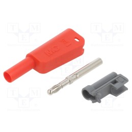 1 pcs x STu00c4UBLI - 66.2018-22 - 4mm banana, 19A, 1kV, red, insulated,with 4mm axial socket, 1mm2