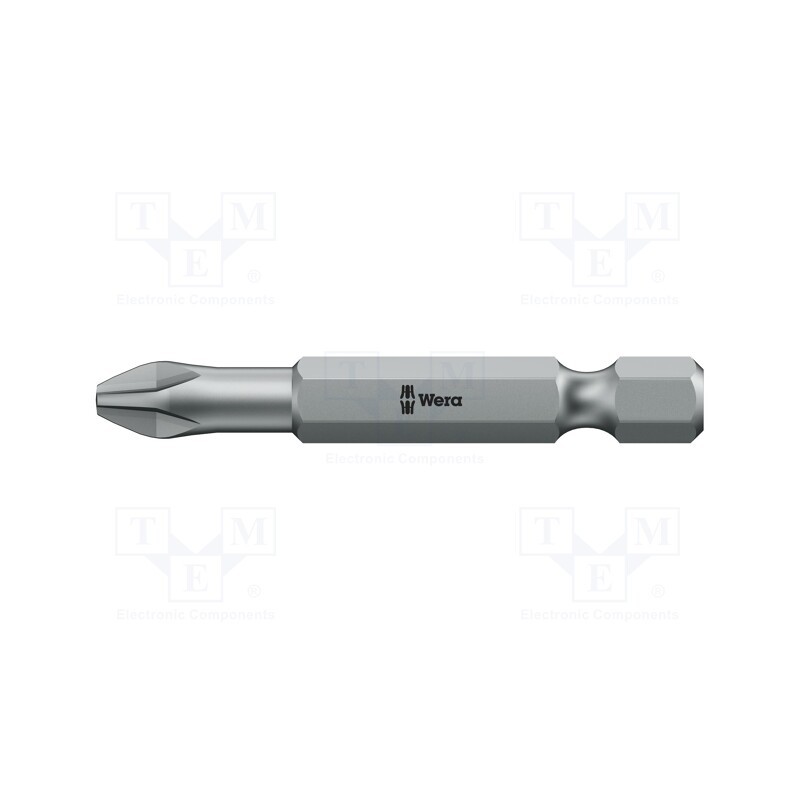 1 pcs x WERA - 5059805001 - Screwdriver bit, Phillips, PH1, Overall len: 50mm, TORSION