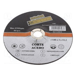 1 pcs x MEDID - CA18030 - Cutting wheel, Ø: 180mm, Øhole: 22mm, Disc thick: 3mm, metal,steel
