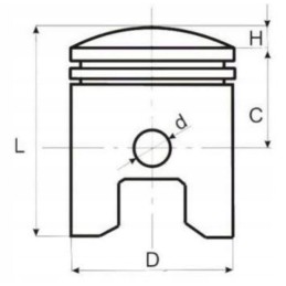 Set of piston rings 71mm kingway commando 250