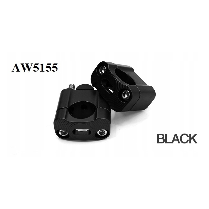 Universal black handlebar mount, 22mm by 22-28mm, height 35mm