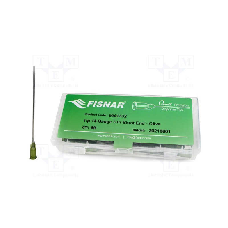10 pcs x FISNAR - 8001332 - Needle: steel, 3', Size: 14, straight, 1.6mm, Mounting: Luer Lock
