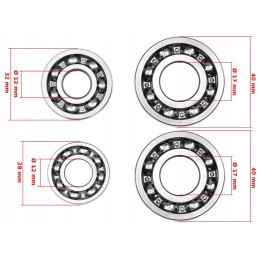 Bearing set engine bearing 137fmb atv 110 125