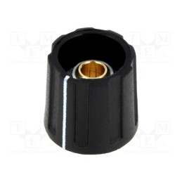 1 pcs x OKW - A2616040 - Knob, with pointer, ABS, Øshaft: 4mm, Ø16x15.5mm, black, A2616