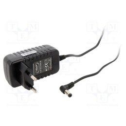 1 pcs x CELLEVIA POWER - CLW-0612-W2E-EB-L - Power supply: switched-mode, plug, 12VDC, 0.5A, 6W, Plug: EU, 83%