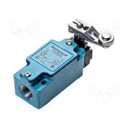 1 pcs x HONEYWELL - GLAC20A1B - Limit switch, lever R 46,5mm, metal roller Ø19mm, 6A, M20, IP67
