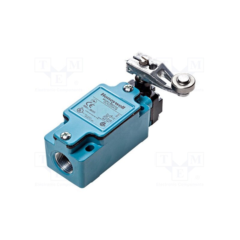 1 pcs x HONEYWELL - GLAC20A1B - Limit switch, lever R 46,5mm, metal roller Ø19mm, 6A, M20, IP67