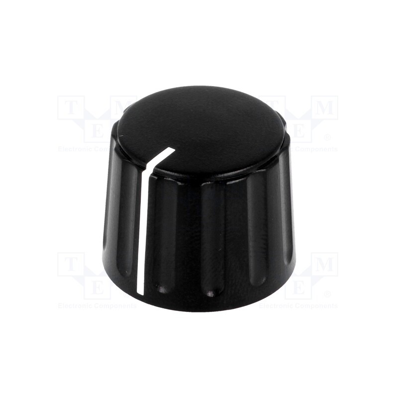 1 pcs x SR PASSIVES - GW21B - Knob, conical,with pointer, ABS, Øshaft: 6mm, Ø21.5x17.1mm, black