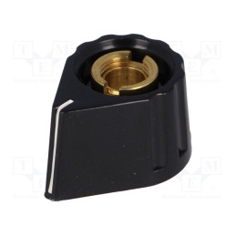 1 pcs x MENTOR - 428.611 - Knob, with pointer, plastic, Øshaft: 6mm, Ø20x15mm, black