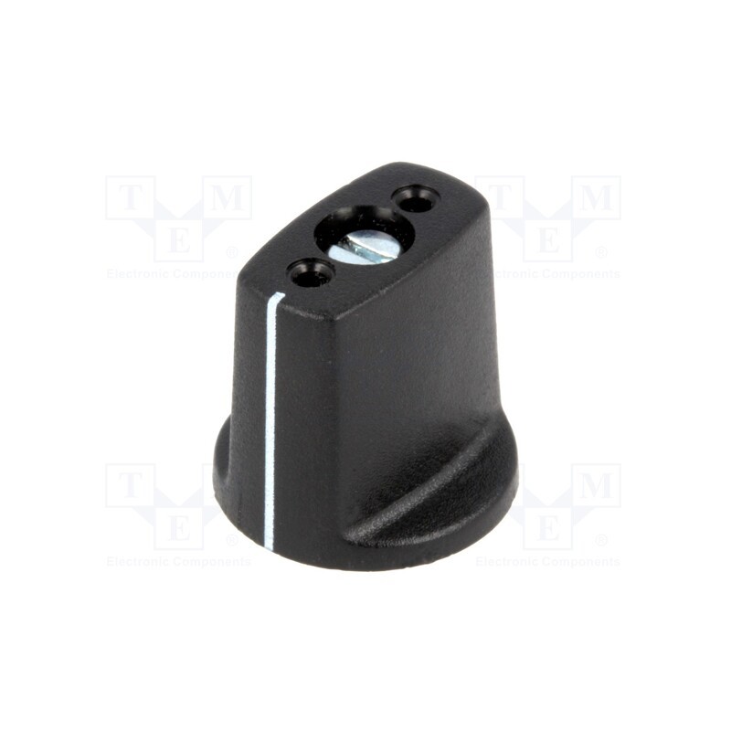 1 pcs x OKW - A2416030 - Knob, with pointer, ABS, Øshaft: 3mm, Ø16x16mm, black, Shaft: smooth
