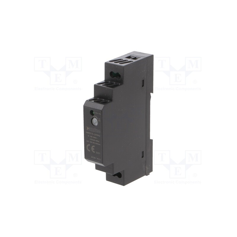 1 pcs x AIMTEC - AMED15-24SNZ - Power supply: switched-mode, for DIN rail, 15W, 24VDC, 630mA, 86%