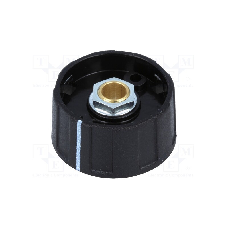 1 pcs x OKW - A2631060 - Knob, with pointer, ABS, Øshaft: 6mm, Ø31x15.5mm, black, A2631