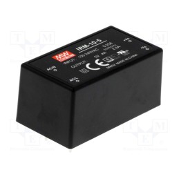1 pcs x MEAN WELL - IRM-10-5 - Converter: AC/DC, 10W, 85÷264VAC, Usup: 120÷370VDC, Uout: 5VDC, 77%
