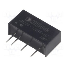 1 pcs x AIMTEC - AM2DS-1224S-NZ - Converter: DC/DC, 2W, Uin: 10.8÷13.2V, Uout: 24VDC, Iout: 83mA, SIP7