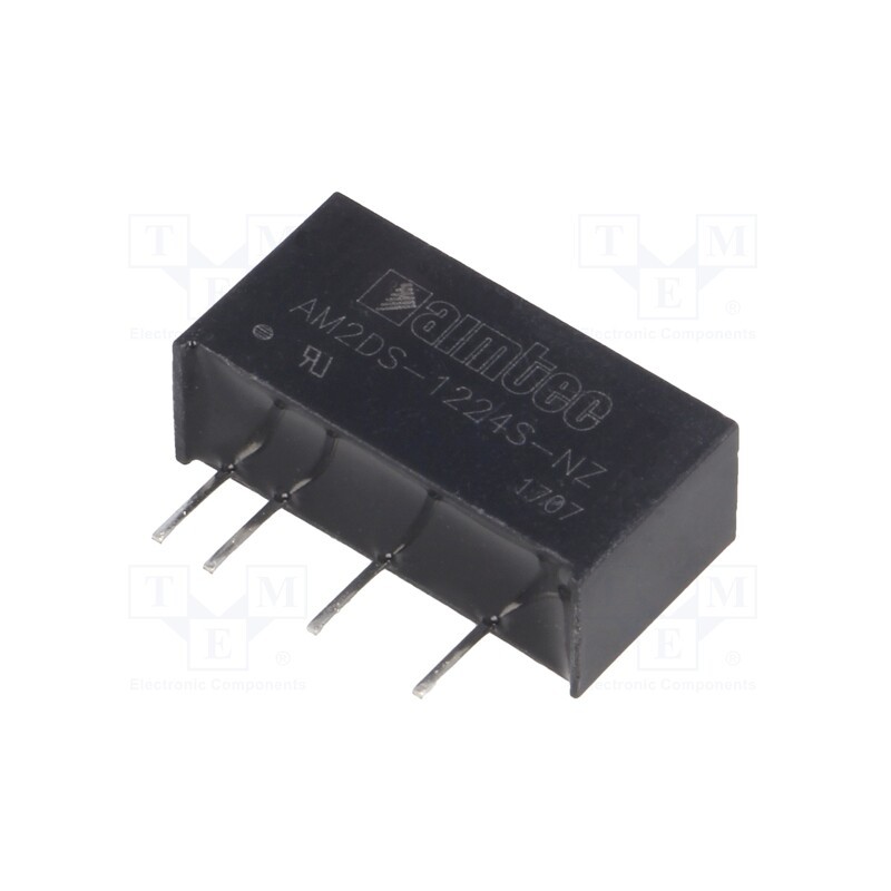 1 pcs x AIMTEC - AM2DS-1224S-NZ - Converter: DC/DC, 2W, Uin: 10.8÷13.2V, Uout: 24VDC, Iout: 83mA, SIP7