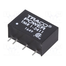 1 pcs x TRACO POWER - TMR 1-2411 - Converter: DC/DC, 1W, Uin: 18÷36V, Uout: 5VDC, Iout: 200mA, SIP6, TMR1