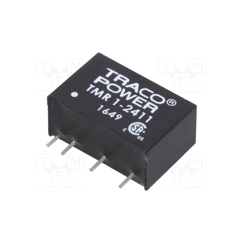 1 pcs x TRACO POWER - TMR 1-2411 - Converter: DC/DC, 1W, Uin: 18÷36V, Uout: 5VDC, Iout: 200mA, SIP6, TMR1