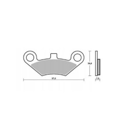 Cf moto 500 allroad pad set, brake pads