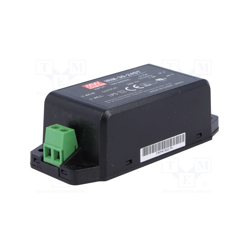1 pcs x MEAN WELL - IRM-30-24ST - Power supply: switched-mode, for building in,modular, 31.2W