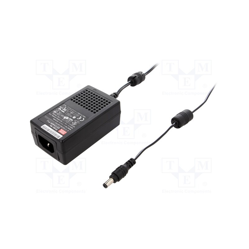 1 pcs x MEAN WELL - GST25A09-P1J - Power supply: switched-mode, 9VDC, 2.55A, Out: 5,5/2,1, 23W, 85%