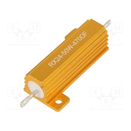 1 pcs x SR PASSIVES - AHP50W-470RJ - Resistor: wire-wound, with heatsink, 470Ω, 50W, ±5%, 30ppm/°C