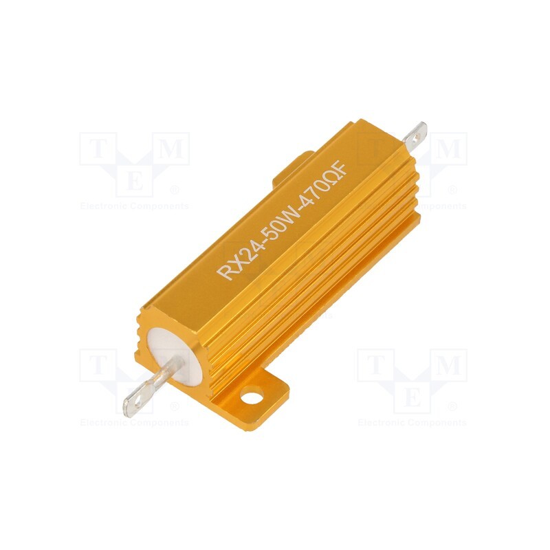 1 pcs x SR PASSIVES - AHP50W-470RJ - Resistor: wire-wound, with heatsink, 470Ω, 50W, ±5%, 30ppm/°C
