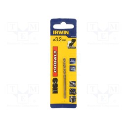1 pcs x IRWIN - 10502544 - Drill bit, for metal, Ø: 3.2mm, L: 65mm, Working part len: 36mm
